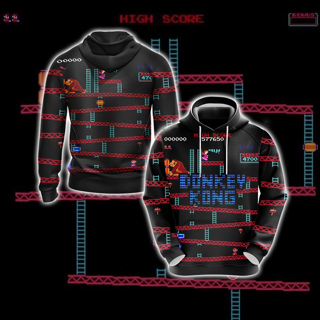 Donkey Kong New Game Unisex 3D Hoodie