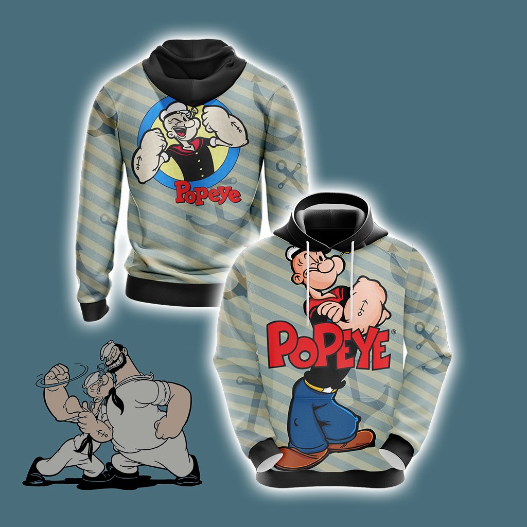 Popeye Characters New Unisex 3D Hoodie