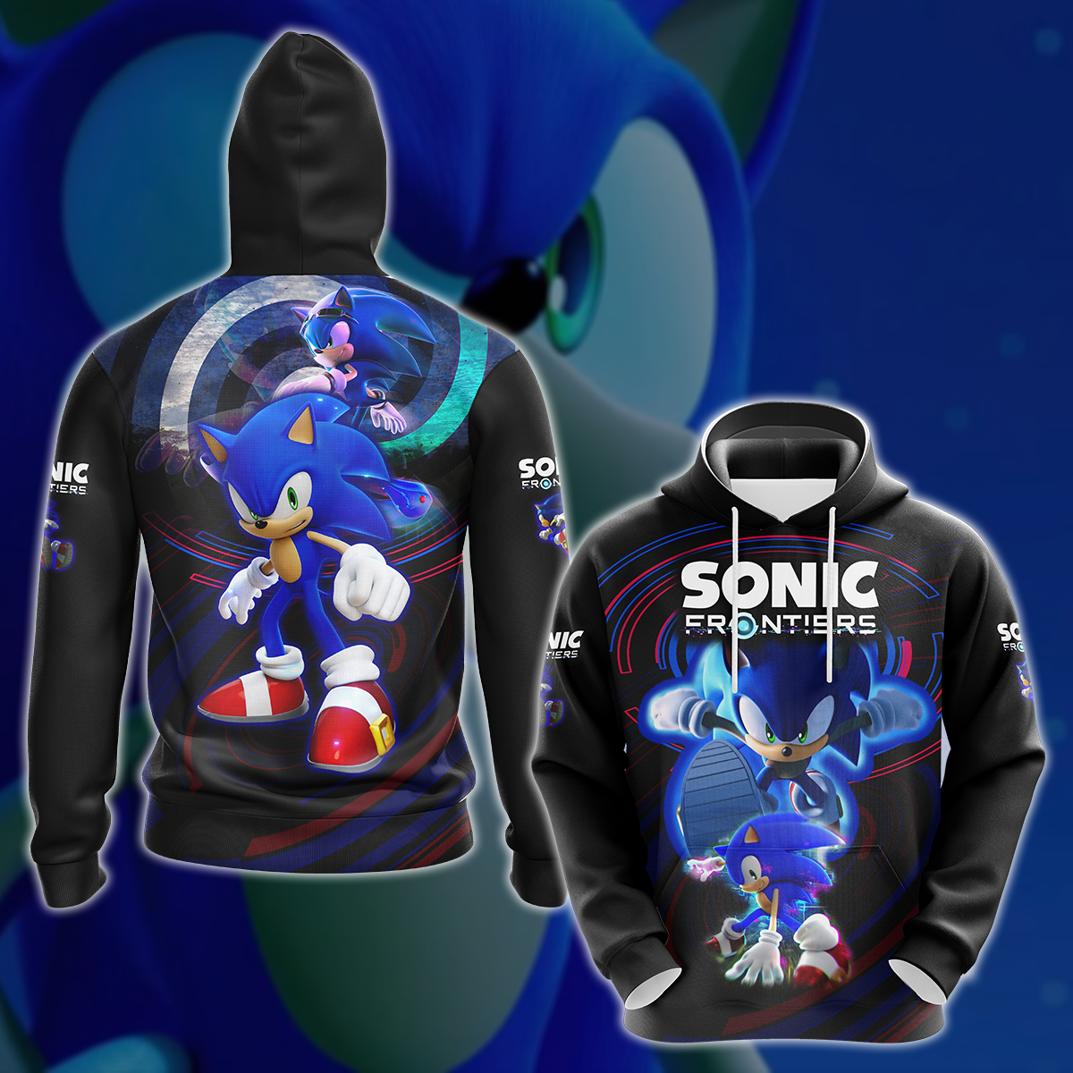 Sonic Frontier Video Game 3D All Over Printed T-shirt Tank Top Zip Hoodie Pullover Hoodie Hawaiian Shirt Beach Shorts Jogger Hoodie
