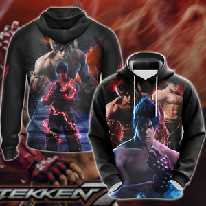 Tekken Jin Kazama Video Game 3D All Over Print T-shirt Tank Top Zip Hoodie Pullover Hoodie Hawaiian Shirt Beach Shorts Jogger Hoodie S 