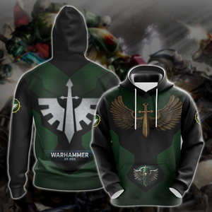 Warhammer 40K Dark Angels Video Game All-Over T-shirt Hoodie Tank Top Hawaiian Shirt Beach Shorts Joggers Hoodie S 