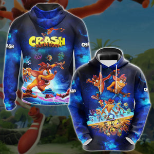 Crash Bandicoot Video Game 3D All Over Print T-shirt Tank Top Zip Hoodie Pullover Hoodie Hawaiian Shirt Beach Shorts Jogger Hoodie S 