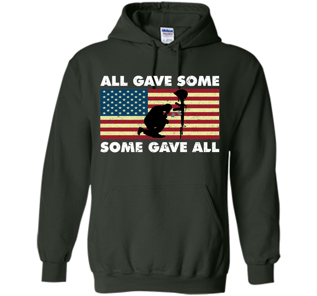 All gave some Some gave all T-Shirt Veteran &amp; Memorial's Day shirt Forest Green