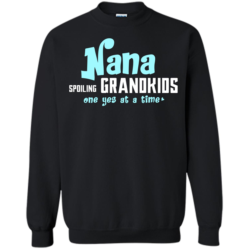 Nana T-shirt Spoiling Grandkids One Yes At A Time Black
