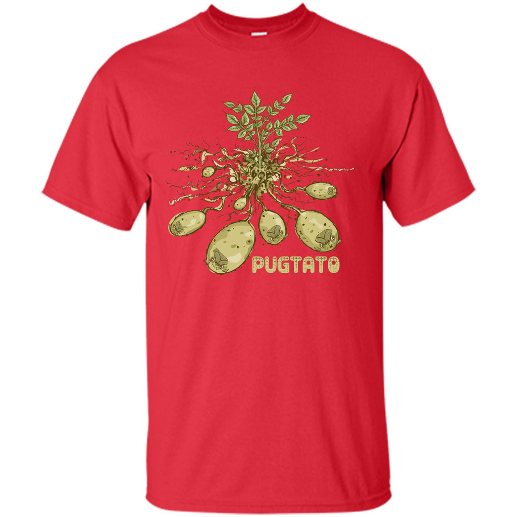 Pug Lover T-shirt Pug Potato Pugtato Red