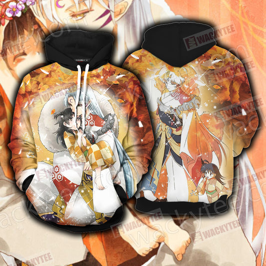 Inuyasha Sesshomaru And Rin Unisex 3D Hoodie