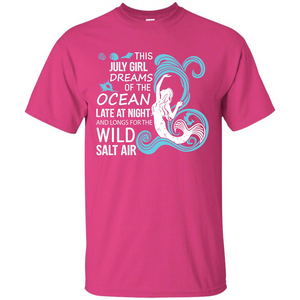 This July Girl Dreams Of The Ocean Late At Night T-shirt