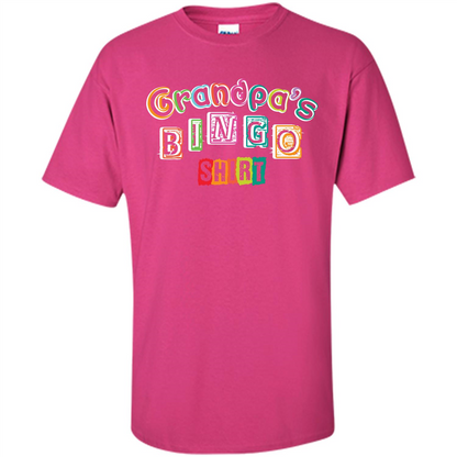 Papa T-shirt GrandpaŠ—Ès Bingo T-shirt Heliconia