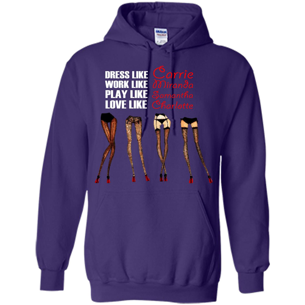 Lifestyle T-shirt Dress Like Carrie Work Like Miranda Play Like Samantha Love Like Charlott Purple
