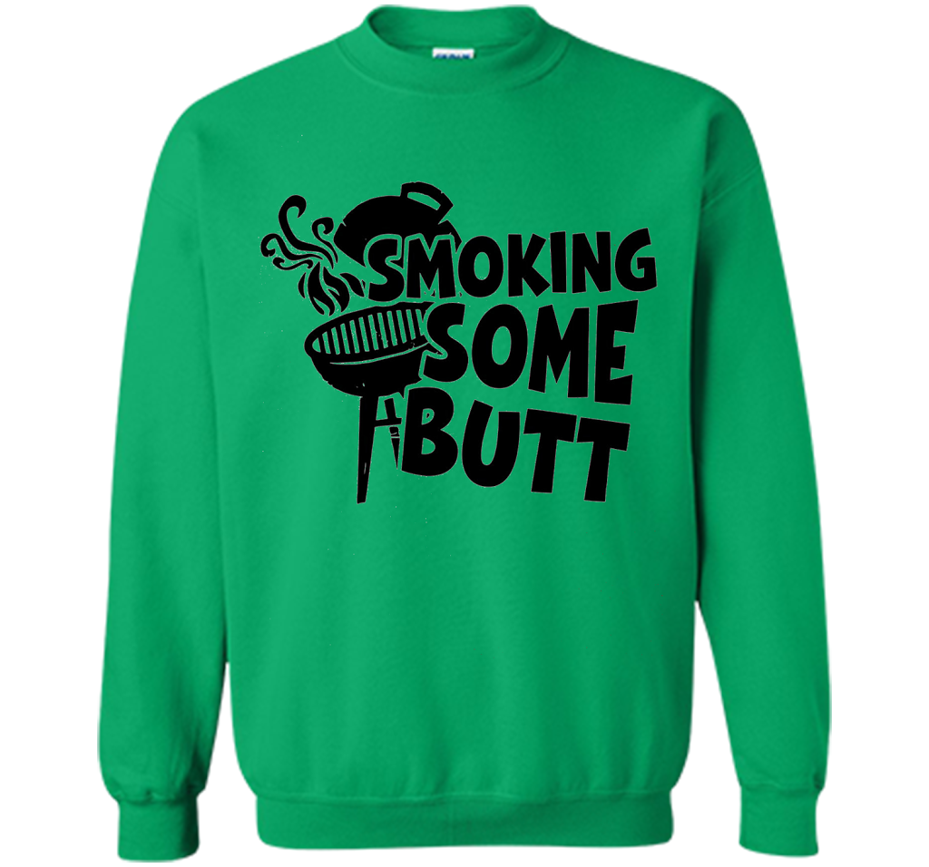 Funny Smoke Some Butt BBQ Barbeque Grilling T-Shirt shirt Irish Green