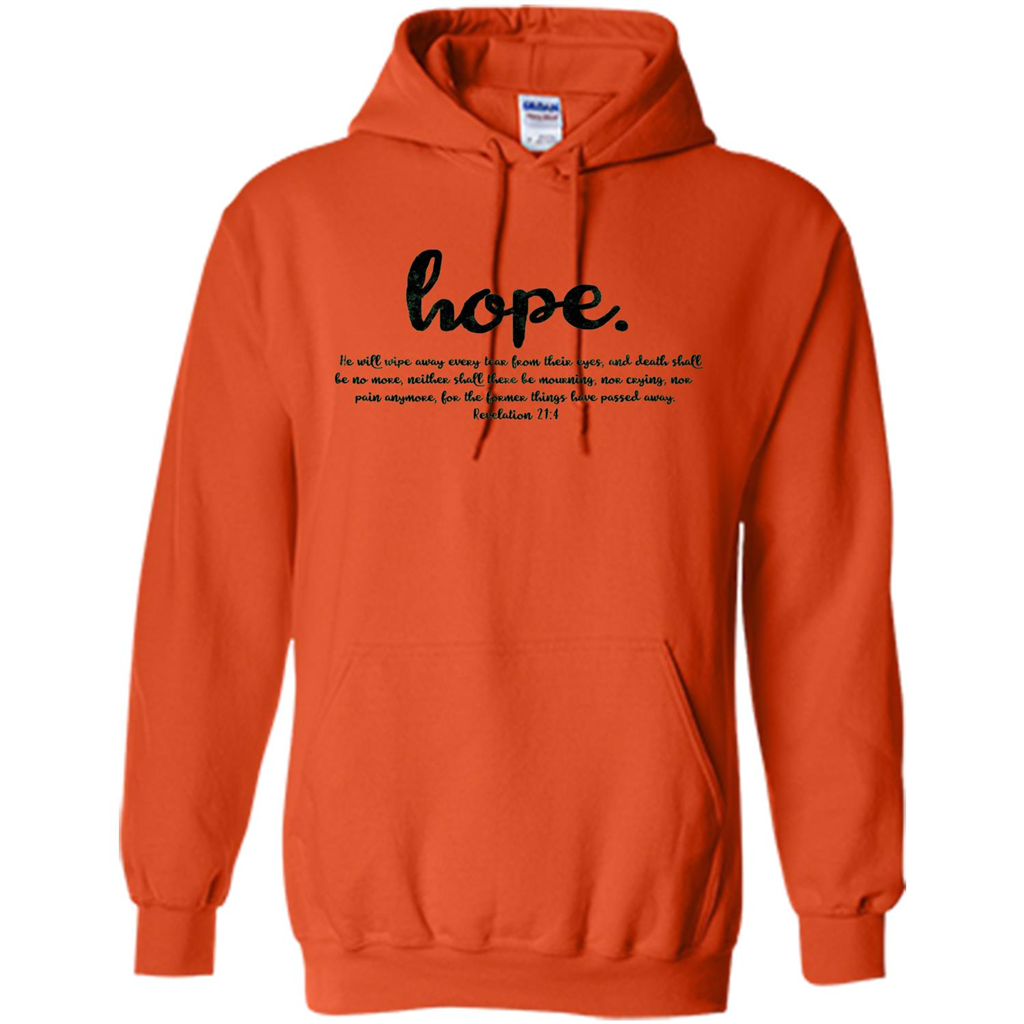 Hope Inspiration Tshirt With Bible Quote Orange