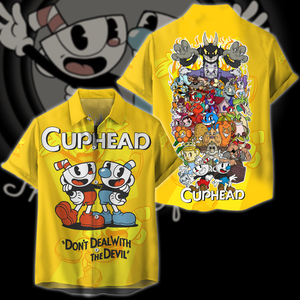 Cuphead Video Game 3D All Over Print T-shirt Tank Top Zip Hoodie Pullover Hoodie Hawaiian Shirt Beach Shorts Jogger Hawaiian Shirt S 