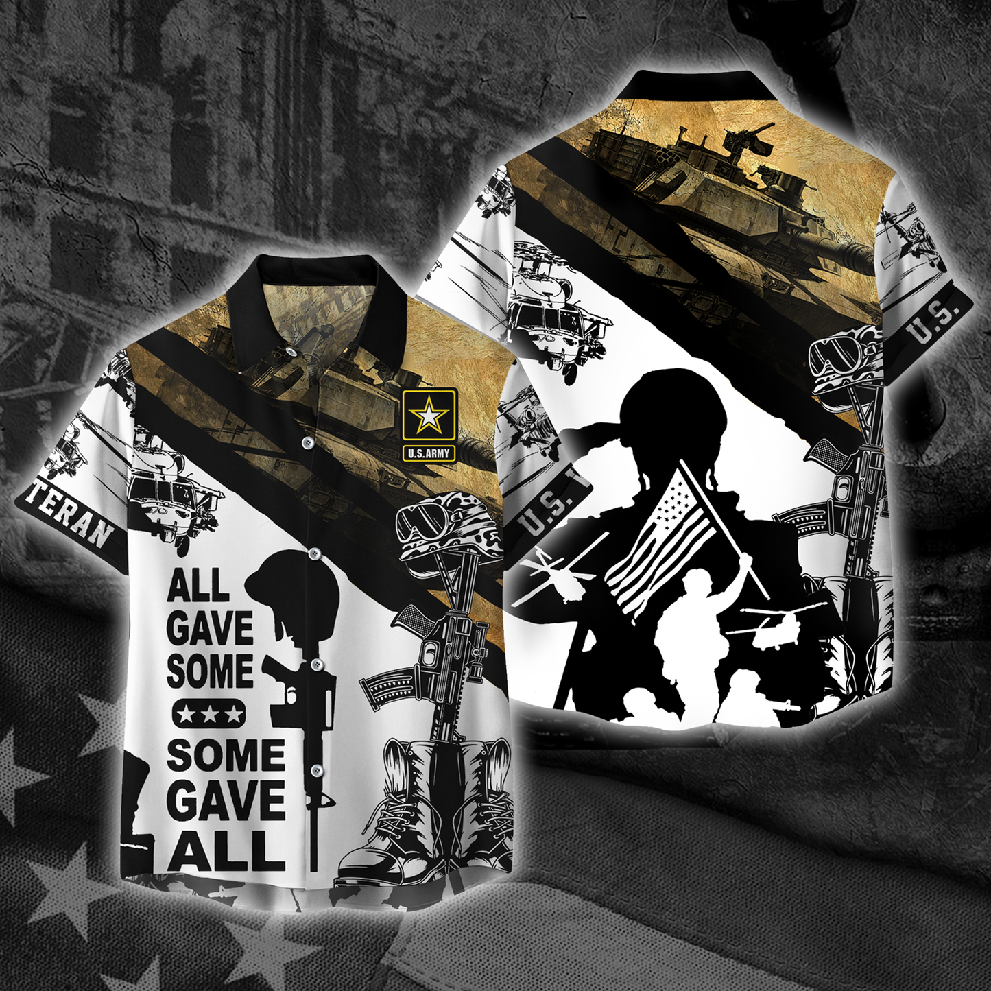 US Army Veteran T-shirt Zip Hoodie Hawaiian shirt Hawaiian Shirt