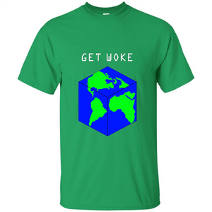 Flat Earther Get Woke T-shirt Earth Society T-shirt