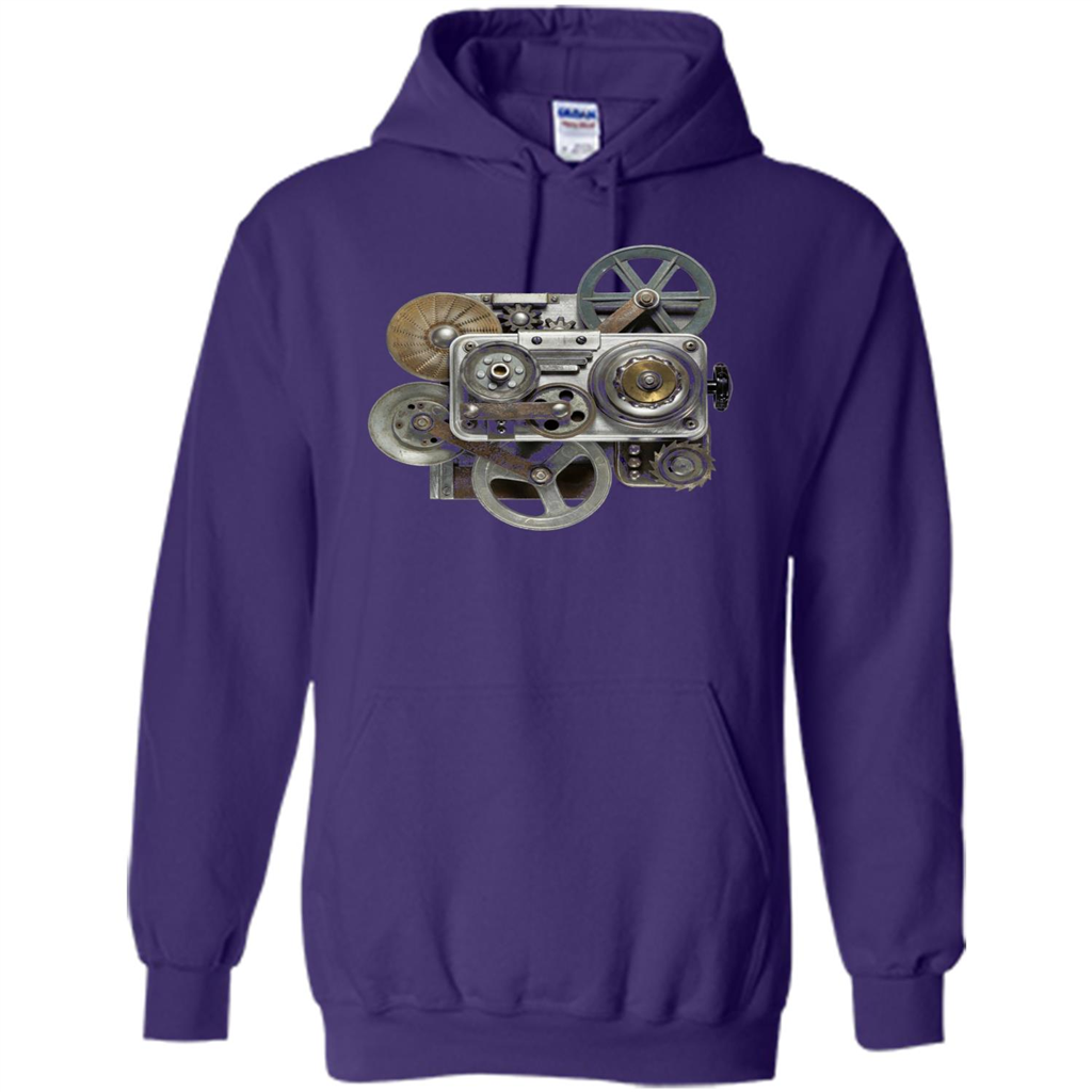 Steampunk Mechanical Gears T-Shirt Purple