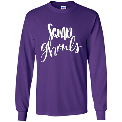 Squad Ghouls T-Shirt Halloween Funny Ghost Costume T-shirt Purple