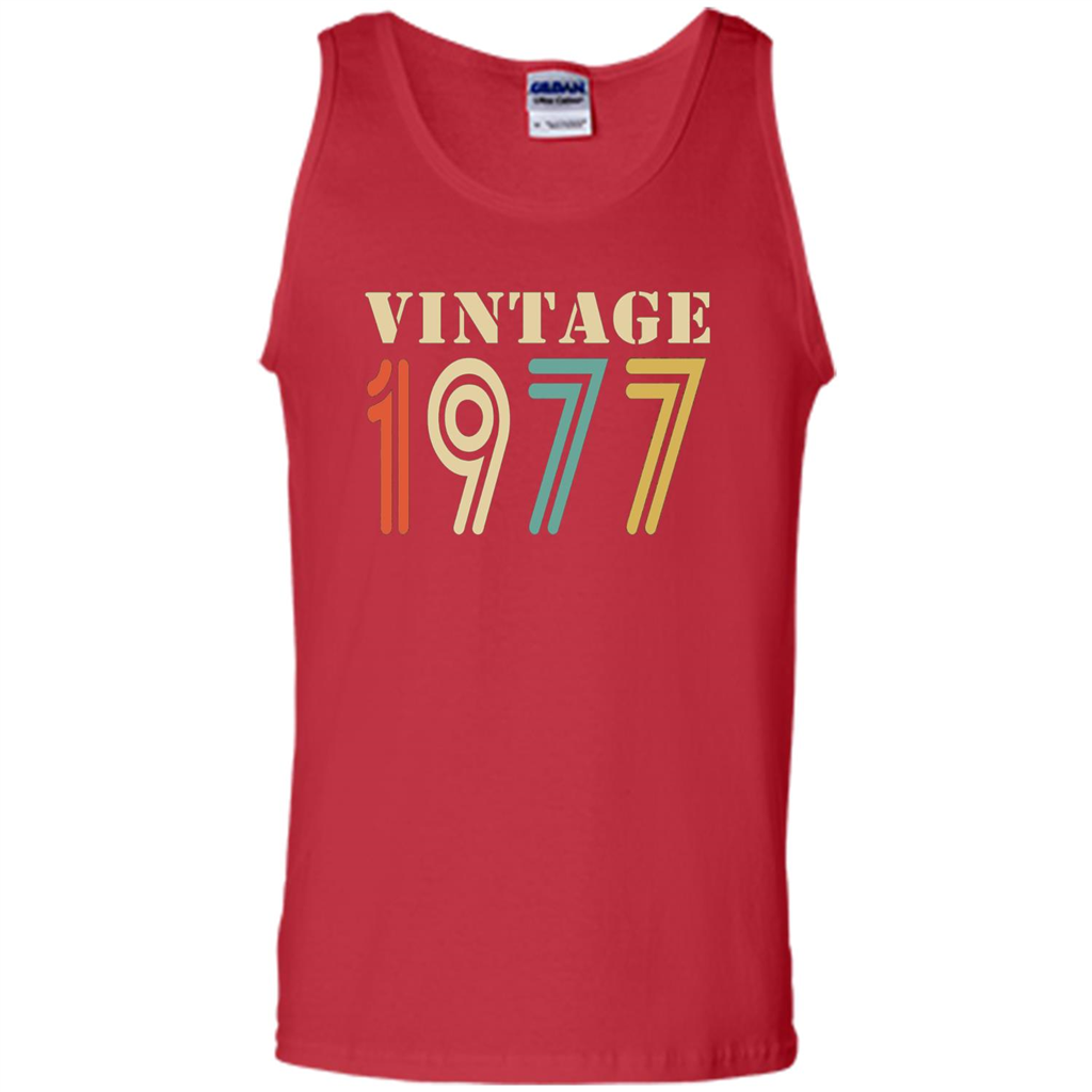 Vintage 1977 Birthday Gift T-shirt Red
