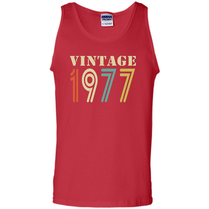 Vintage 1977 Birthday Gift T-shirt Red