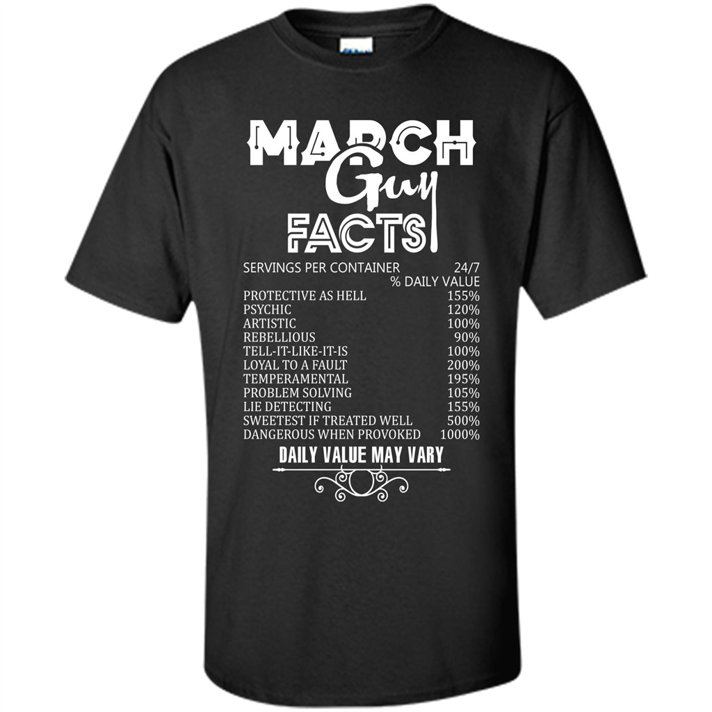 March Guy Facts T-shirt Black