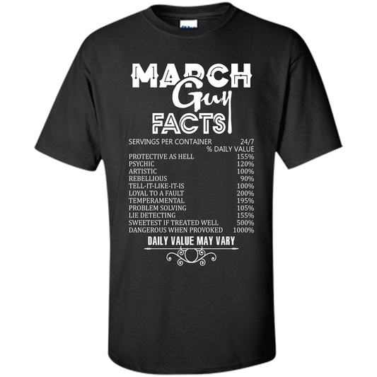 March Guy Facts T-shirt Black