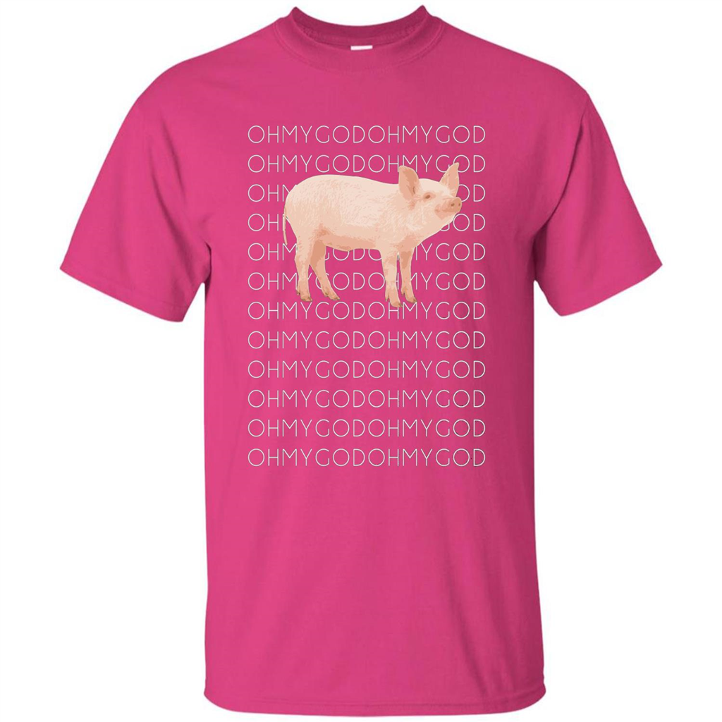Oh My God Pig T-shirt Cute Pig T-shirt Heliconia