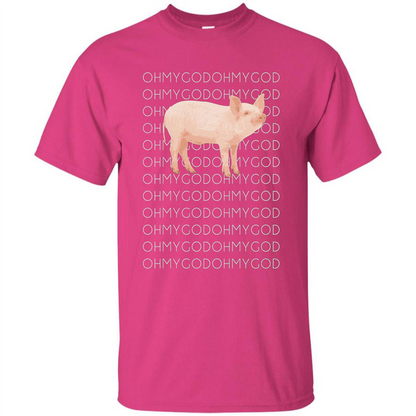 Oh My God Pig T-shirt Cute Pig T-shirt Heliconia