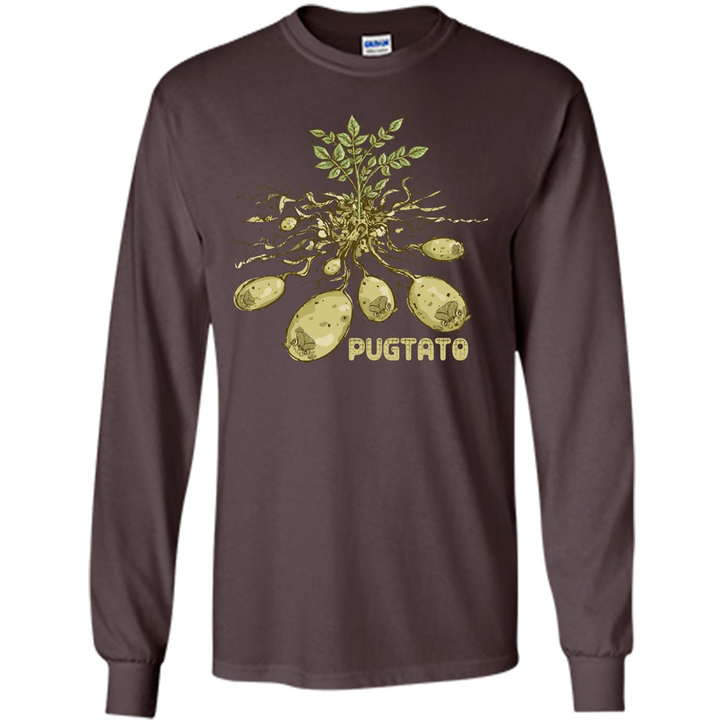 Pug Lover T-shirt Pug Potato Pugtato Dark Chocolate