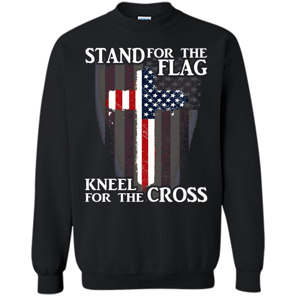 Stand For The Flag Kneel For The Cross T-Shirt Black