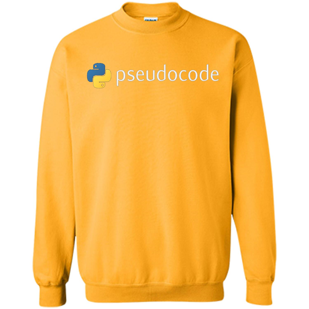 Funny Python Programming Pseudocode T-shirt Gold