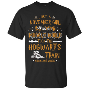 Harry Potter T-shirt Just A November Girl Living In A Muggle World