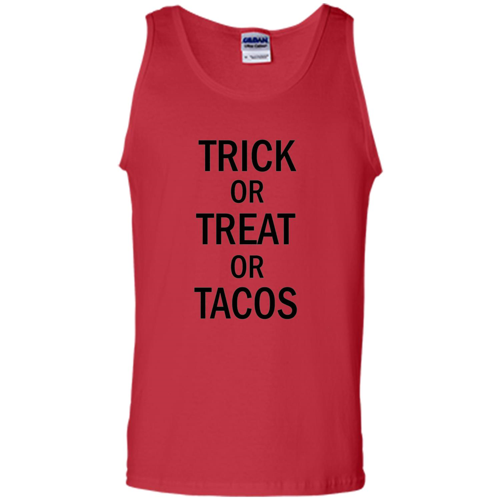 Trick or Treat or Tacos T-shirt Funny Halloween Costume T-shirt Red