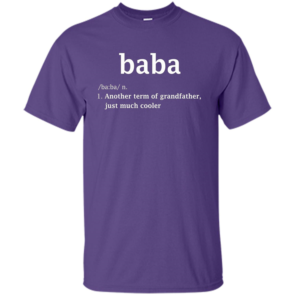 Fathers Day T-shirt Baba Definition Purple