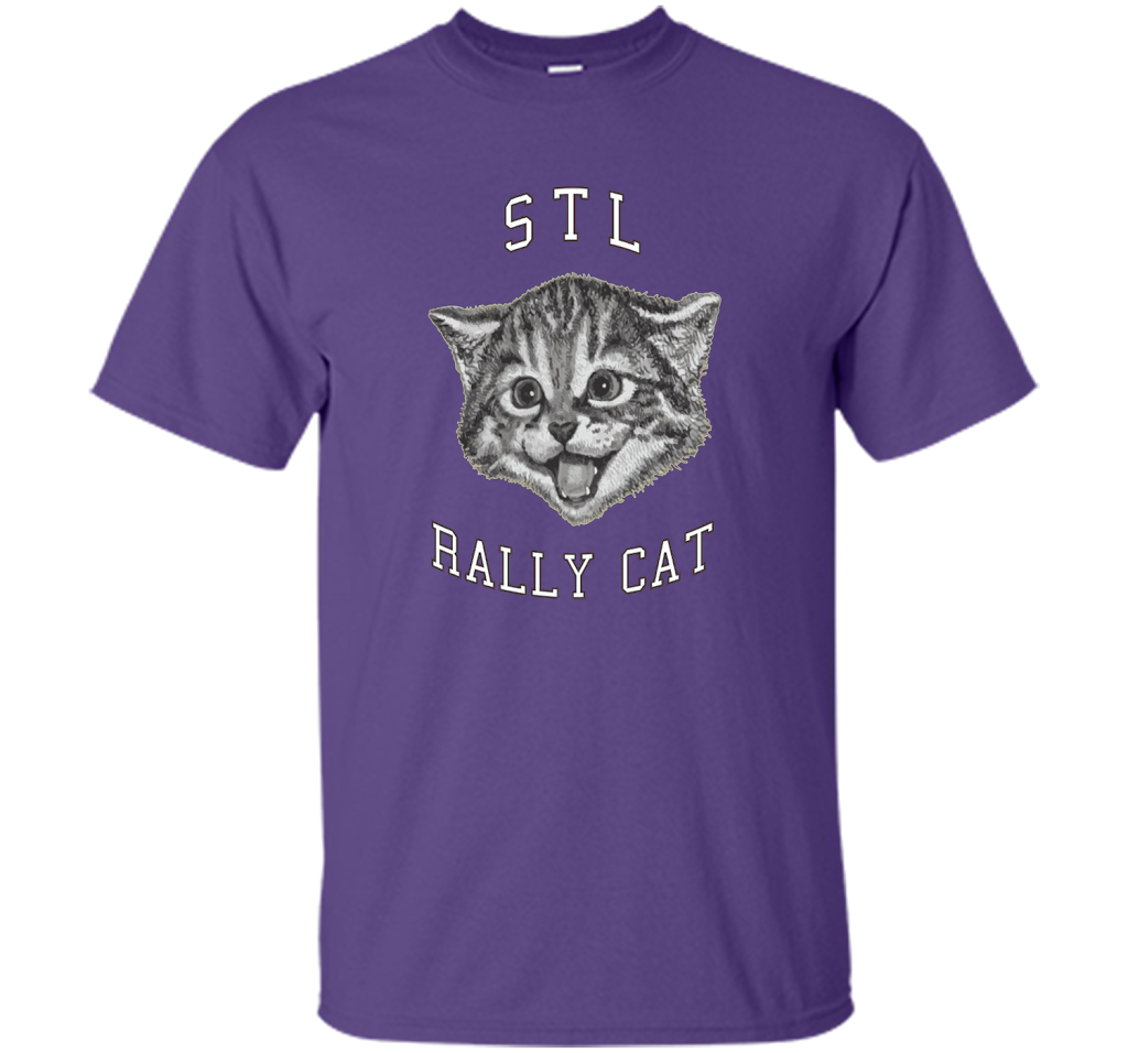 Cat Lover T-shirt Saint Louis Rally Cat T-shirt Purple