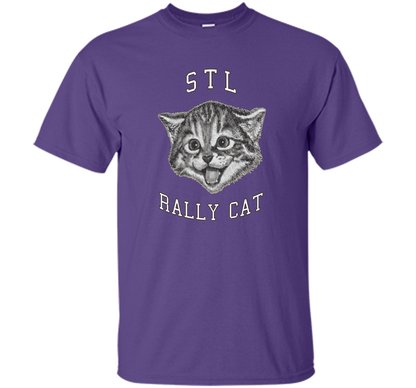 Cat Lover T-shirt Saint Louis Rally Cat T-shirt Purple