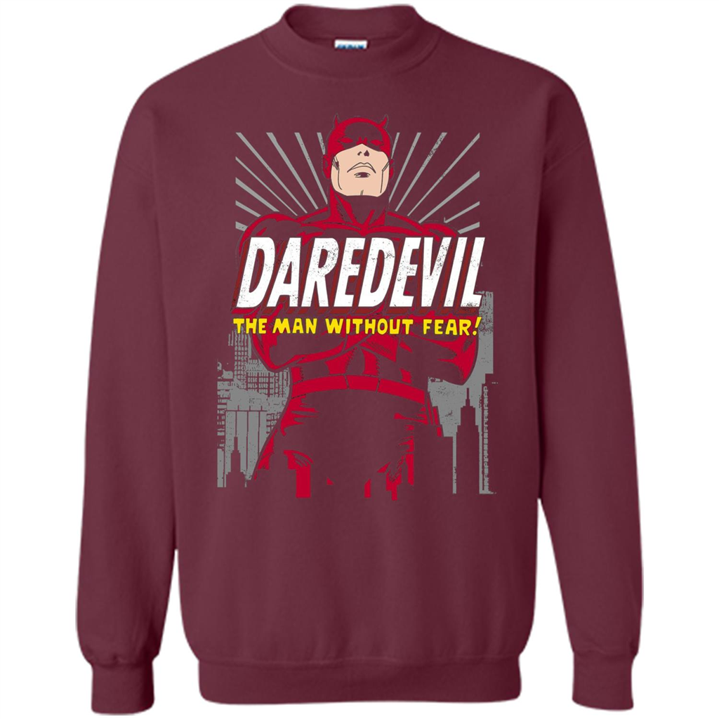 Movies T-shirt Marvel Daredevil The Man Without Fear Maroon