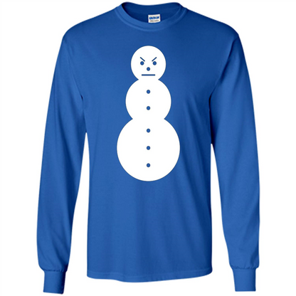 Christmas T-shirt Angry Snowman T Shirt Royal