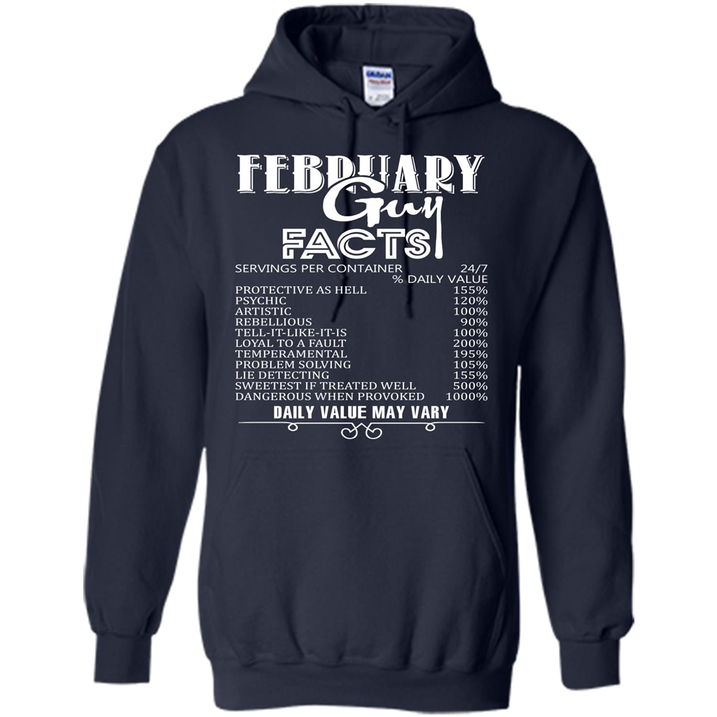 February Guy Facts T-shirt Navy
