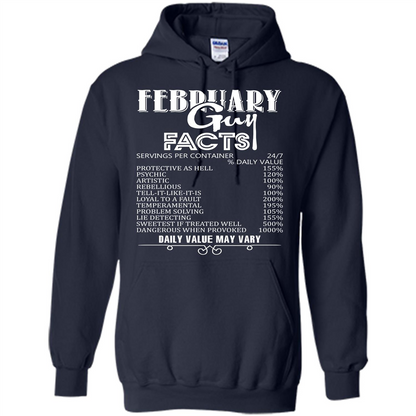 February Guy Facts T-shirt Navy