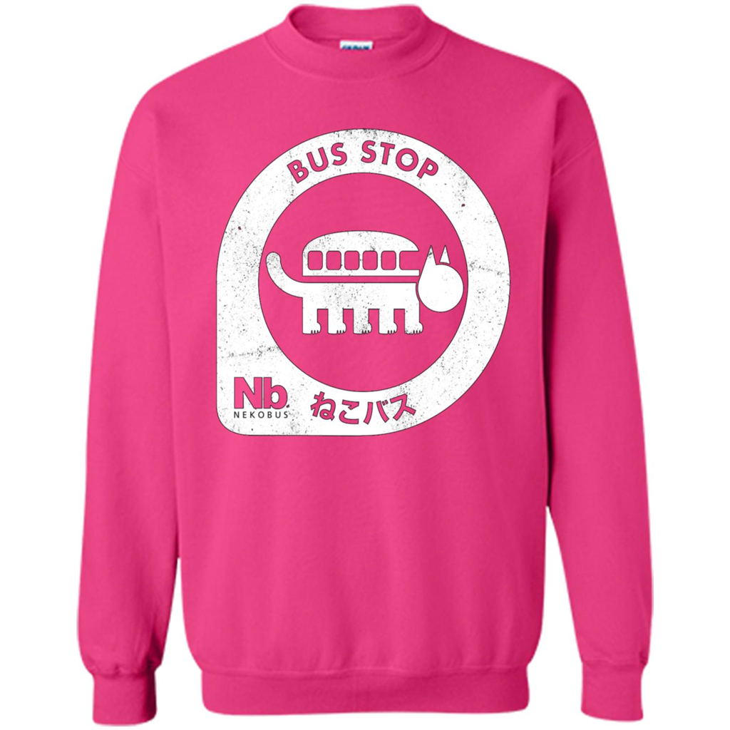 Neko Bus Stop T-shirt Heliconia