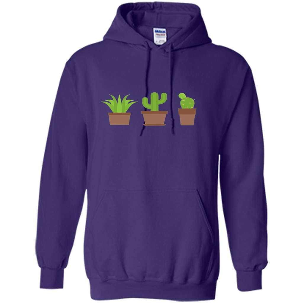 Cactus Plant Pot Succulent T-shirt Purple