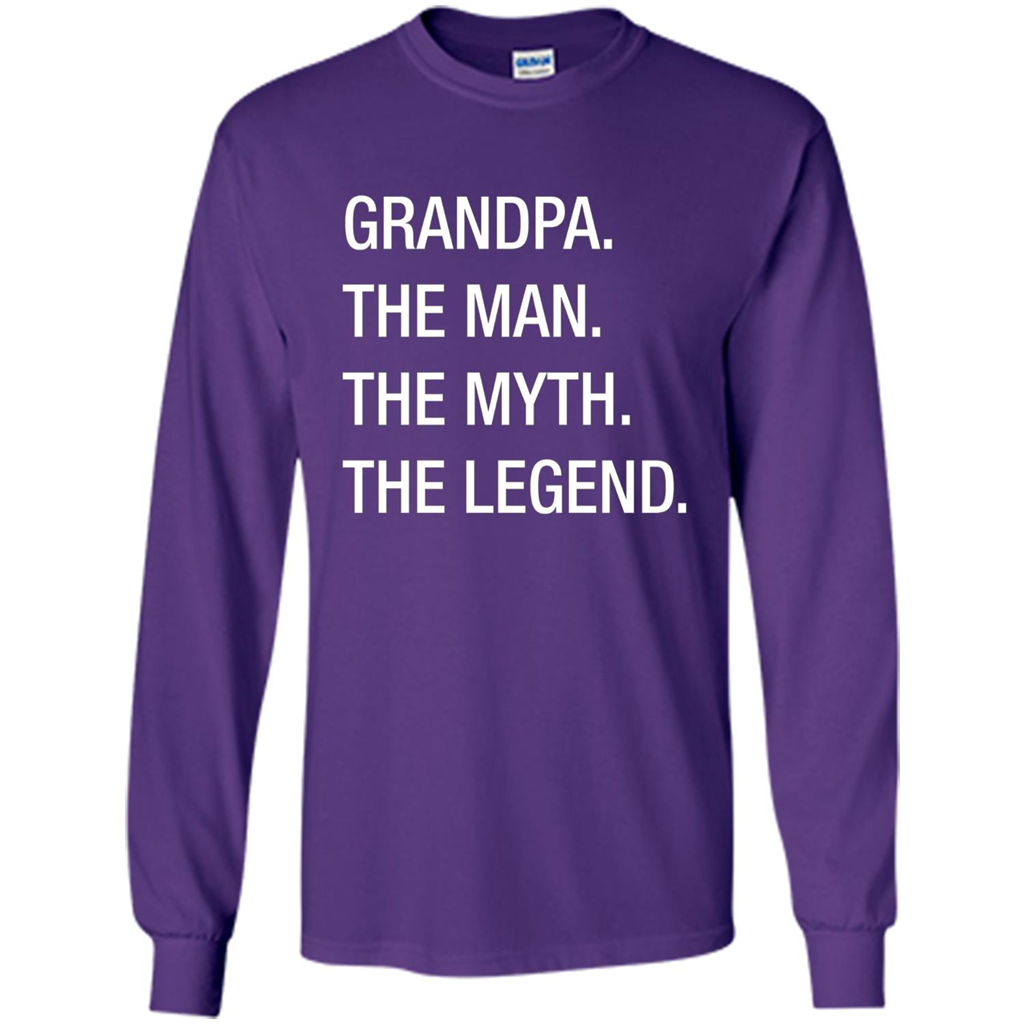 Grandpa The Man The Myth The Legend T-shirt Purple