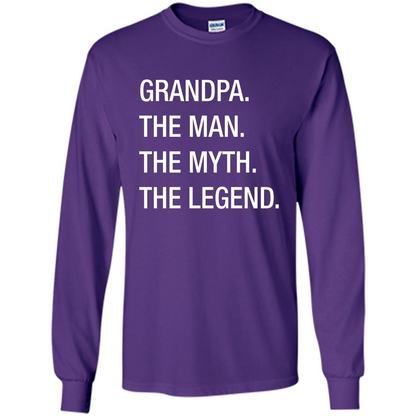 Grandpa The Man The Myth The Legend T-shirt Purple