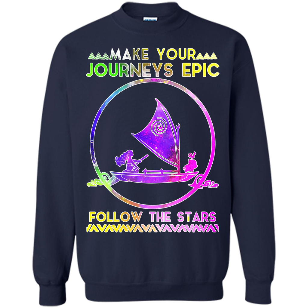 Movie T-shirt Make Your Journeys Epic Follow The Stars Navy