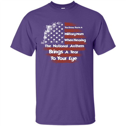 Military Mom. You Know You're A Military Mom When T-shirt Purple
