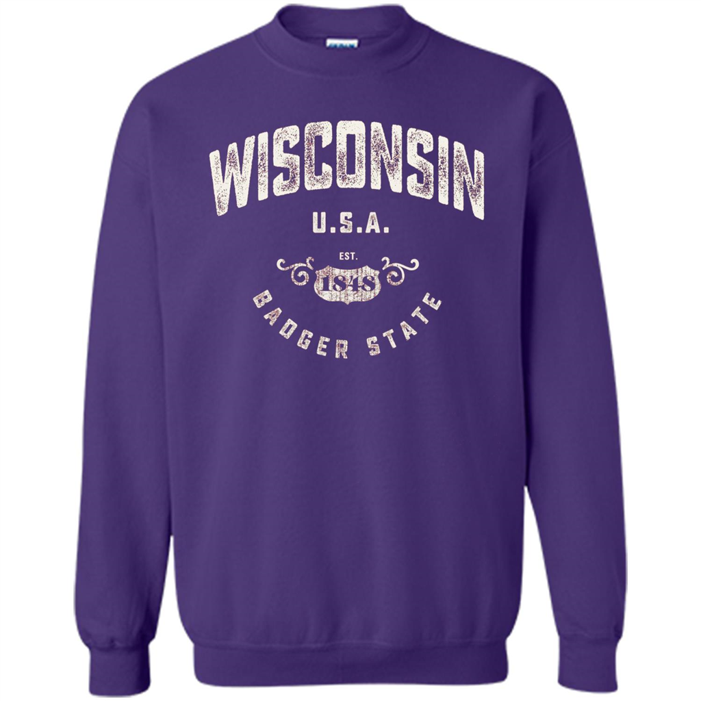 Wisconsin Badger State T-shirt Purple