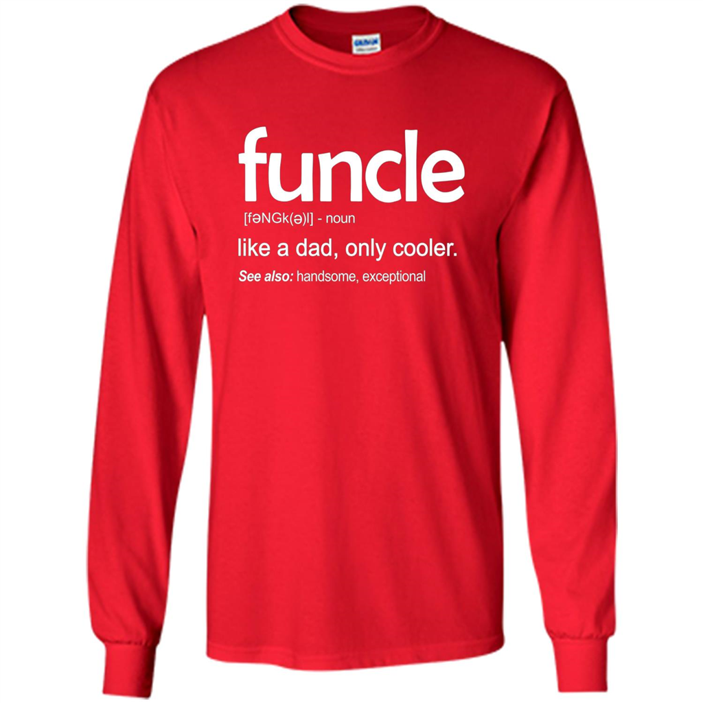 Funcle Definition T-shirt Funny Gift For Uncle Red