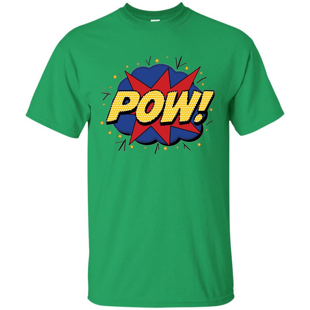 POW Comic Book Bubble T-shirt Irish Green