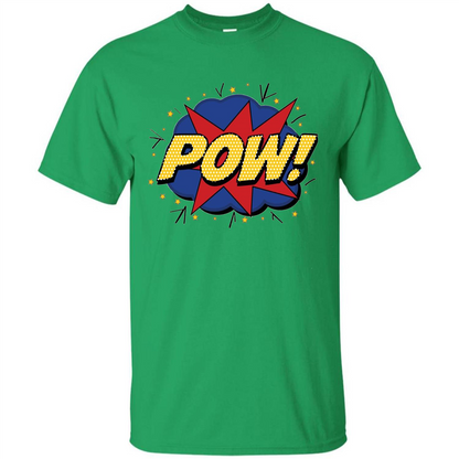 POW Comic Book Bubble T-shirt Irish Green