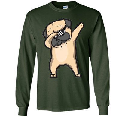 Dog T-shirt Dabbing Pug T-shirt Forest Green