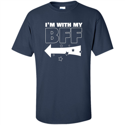 BFF Left T-shirt I'm With My BFF Navy